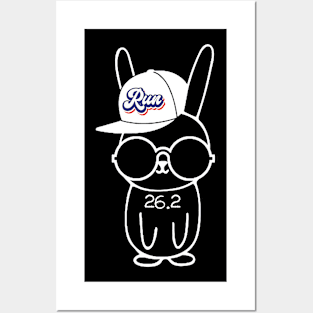 Runnerabbit 26.2 Hip Hop Marathon Meme Posters and Art